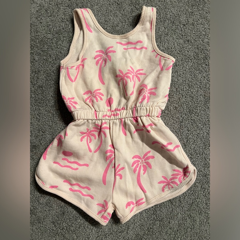 Zara summer palm tree romper